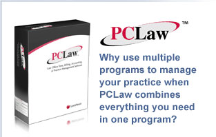 PC Law, accounting, time billing, practice management